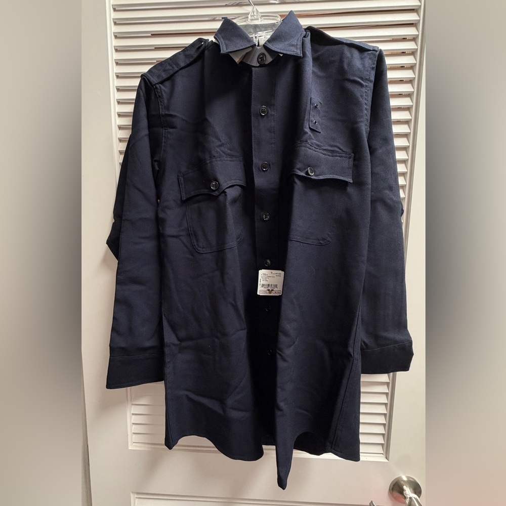 Flying Cross X1 20W9576 Wool Midnight Navy Uniform Shirt 15.5 X33 NWT